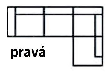 Sedací souprava ROMA A04 pravé provedení, látka: Diosa 164 - SKLADEM 1 ks