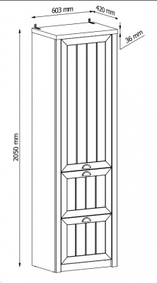 Skříň bílá S1D2S Prowansja