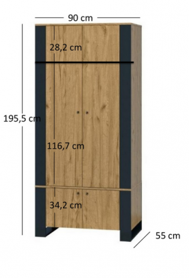 Šatní skříň 4D Wood