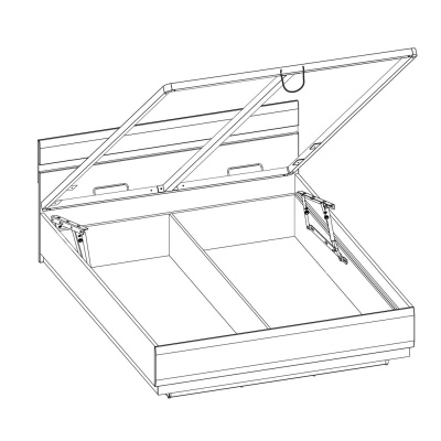 Postel 140 Y18 York 140x200 cm, vč. kovového roštu a úložného prostoru