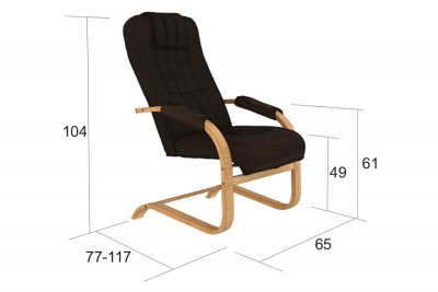 Křeslo pohupovací polohovací Evan R37