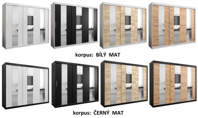 Šatní skříň Delta - 250 cm