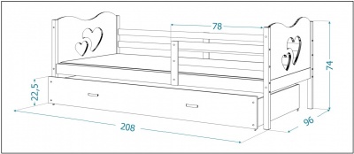 Postel pro 2 děti Max P2 200x90