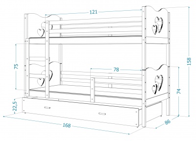 Patrová postel Max 160x80