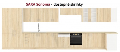 Kuchyňská skříňka Sara sonoma - potravinová 40 DK-210 2F