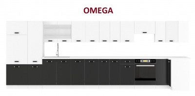 Kuchyňská linka Omega - Sestava 1 - vč. prac. desek