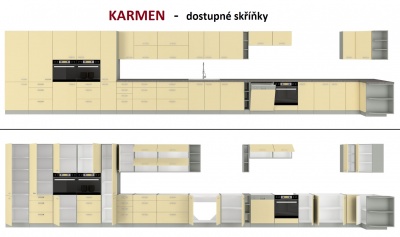 Kuchyňská skříňka Karmen - horní 60 GU-72 2F