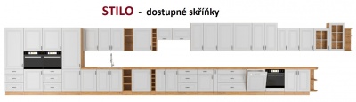 Kuchyňská skříňka Stilo WH - dolní 60 D GAZ pro vestavný sporák