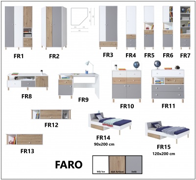 Dětský pokoj Faro - Sestava B