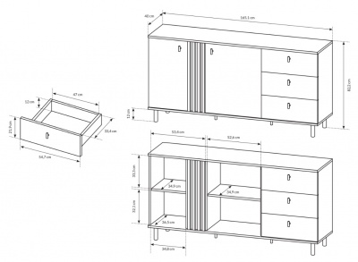 Komoda 2D3S Madis D