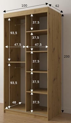 Šatní skříň Joko 1 - 100 cm