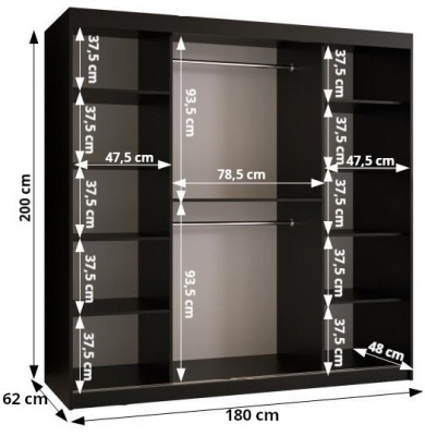 Šatní skříň Rejka 1 - 180 cm