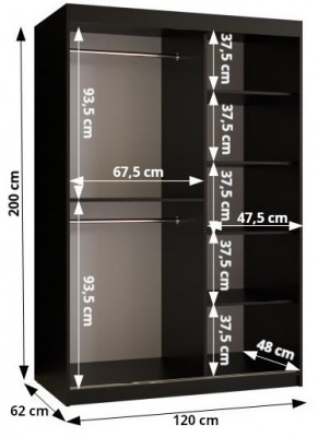 Šatní skříň Laos - 120 cm