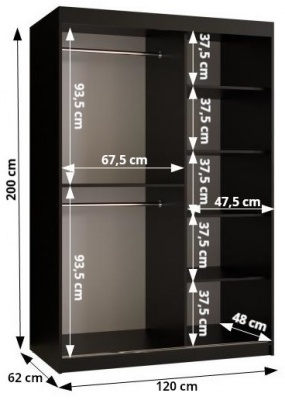 Šatní skříň Festra - 120 cm