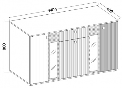 Komoda Salsa MDF Lamele WH/MAT 20 - Bílá + Matera