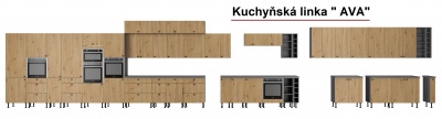 Kuchyňská skříňka Ava AR/ANT - horní 40 G-90 1F