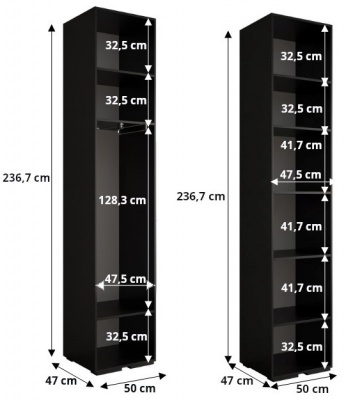 Šatní skříň Vela 1 bílý mat - 150 cm