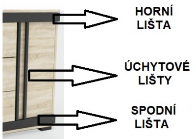 Obývací stěna Lukáš L dub Sonoma - Sestava 2