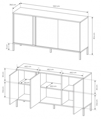 Komoda 153 3D Dast C