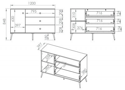 Komoda 120 cm Marine 04