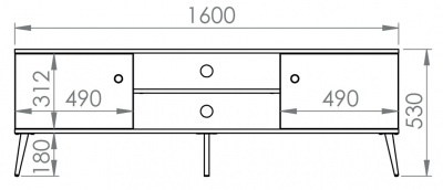 Televizní stolek RTV 160 cm Marine 05