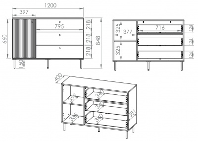 Komoda 120 cm Sophie 05