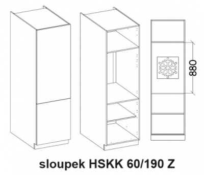 Kuchyňská linka Toni 290 cm - Matera + bílý mat