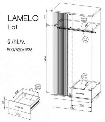 Dětský pokoj Lamelo - Sestava 1