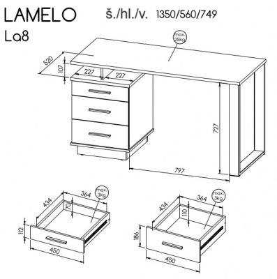 Dětský pokoj Lamelo - Sestava 1