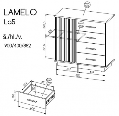 Dětský pokoj Lamelo - Sestava 1