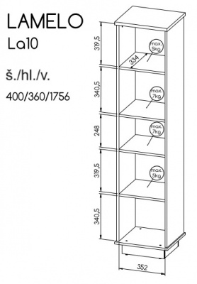 Regál Lamelo LA10