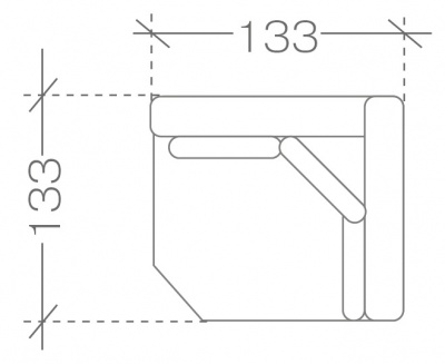 Modul Ares RXL - rohový díl (133x133)