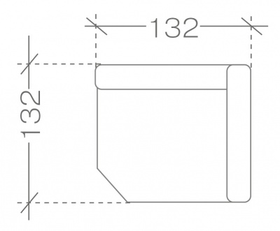 Modul Fondy RXL - rohový díl (132x132)