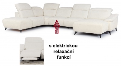 Sedací souprava Gappa OSL + R + 1 + 1 + OBP - s elektrickým RELAX rozkladem 1x