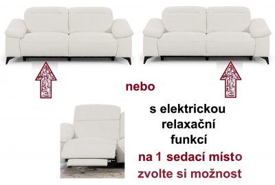 Pohovka Gappa 2 - s elektrickým RELAX rozkladem 1x