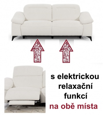 Pohovka Gappa 2 - s elektrickým RELAX rozkladem 2x