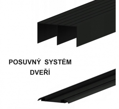 Šatní skříň Sofinka 2 100 (hloubka 45 cm) - černá + bílá + zrcadlo