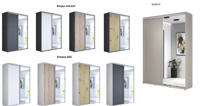 Šatní skříň Zuza 1- šířka 200 cm, výška 242 cm, hloubka 45 cm