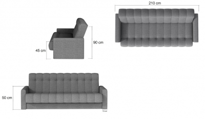 Pohovka Garett - Sawana 21/eco kůže Soft 11