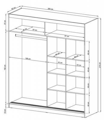 Skříň Wiki 200 cm