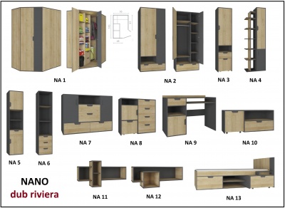 Psací stůl Nano 9 riviera