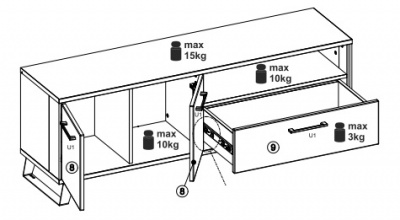 televizní stolek Loft LT1