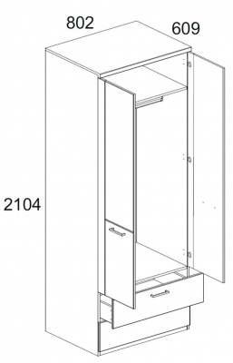 Skříň 2D2S Doorset