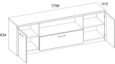 TV stolek 2D1S/180 Doorset