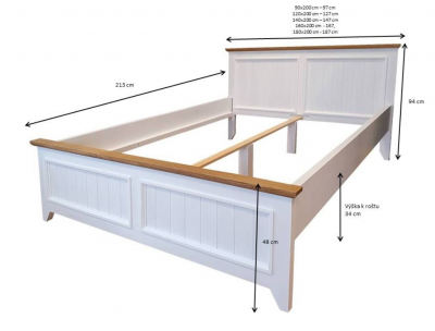 Postel z masivu Pauline 160x200cm